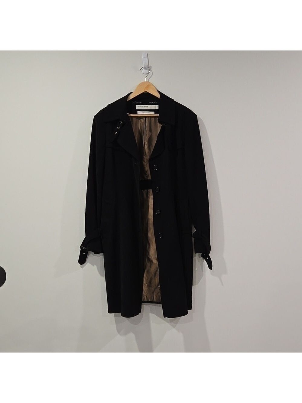 Retro Perry Ellis Beltless Streetwear Trench - Picture 13 of 14